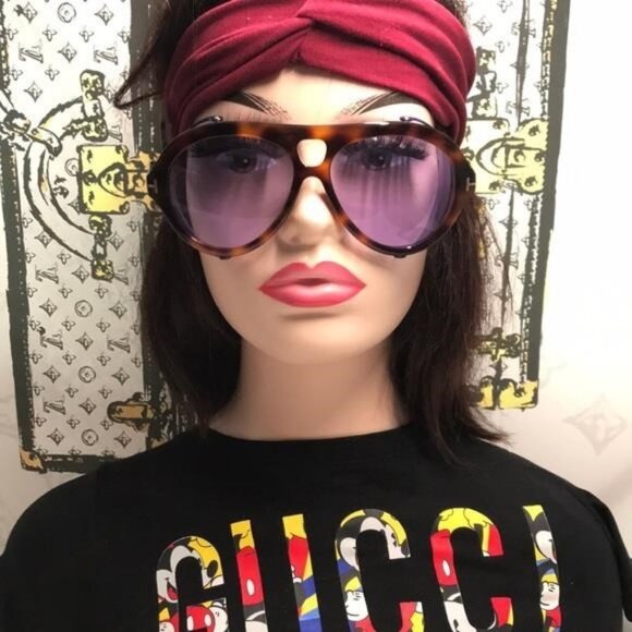 New Authentic Tortoiseshell Sunglasses with Purple Lenses TF882 53y","descriptio - Picture 7 of 13